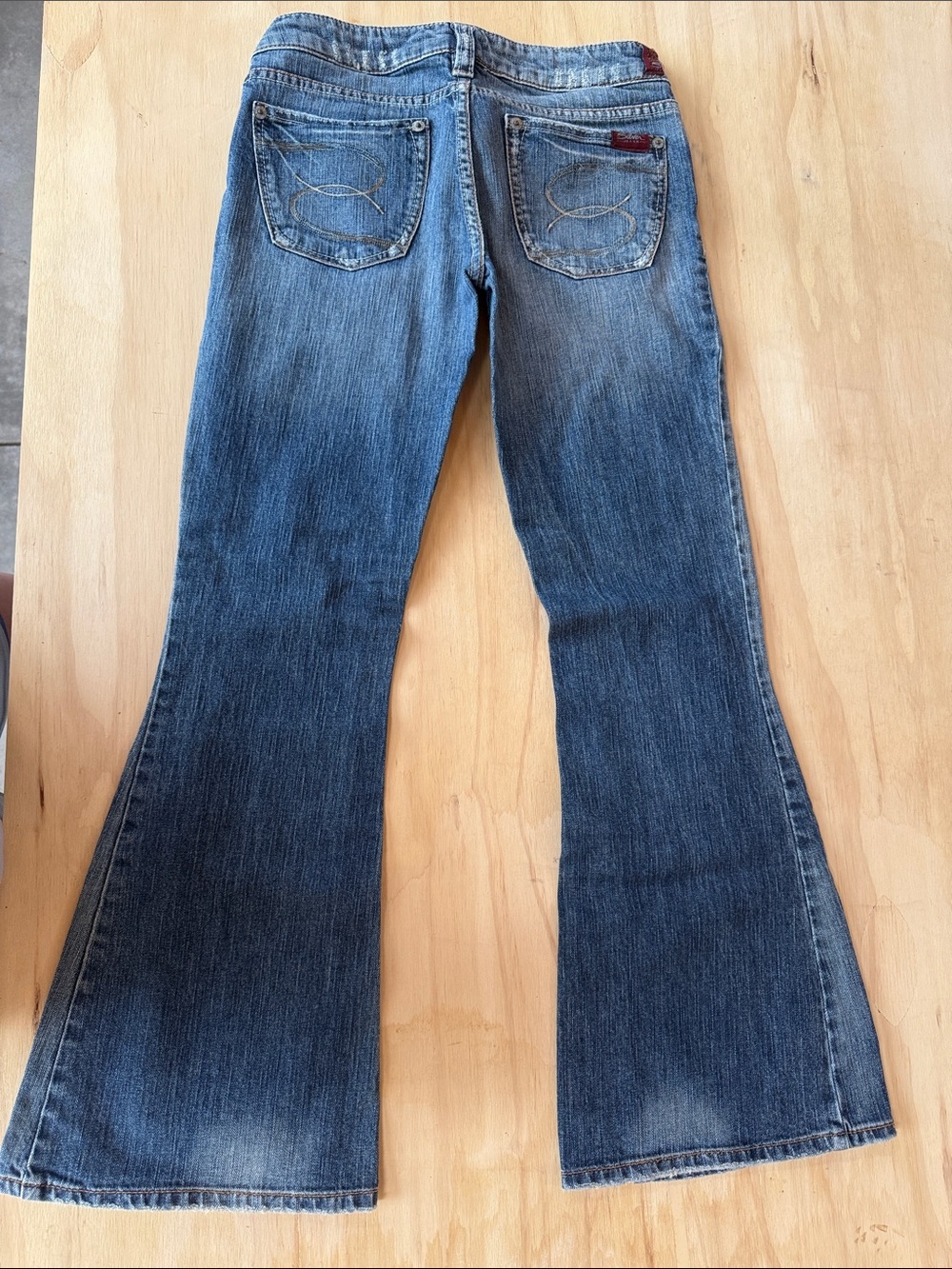 Silver Jeans Medium Blue Flare Wide-Leg Denim